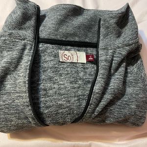 Gray pullover.